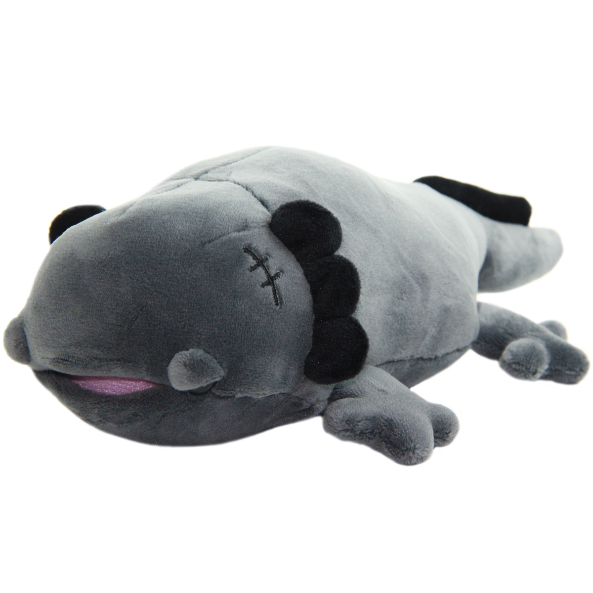 Axolotl Plushie Toy Super Soft Stuffed Animal Black Grey