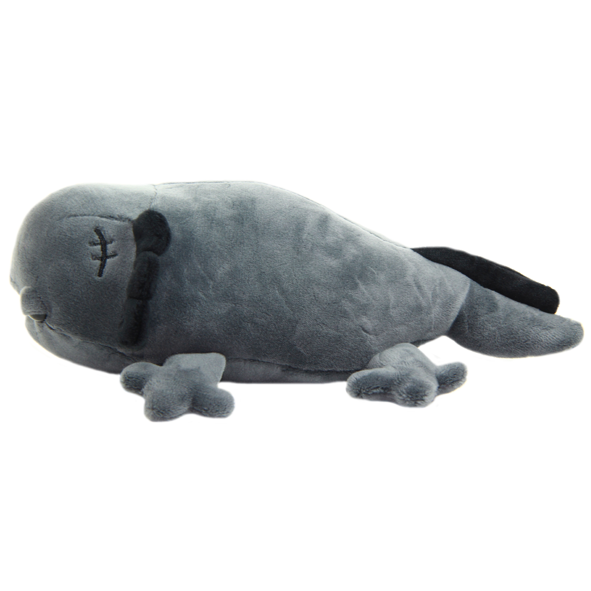 Axolotl Plushie Toy Super Soft Stuffed Animal Black Grey