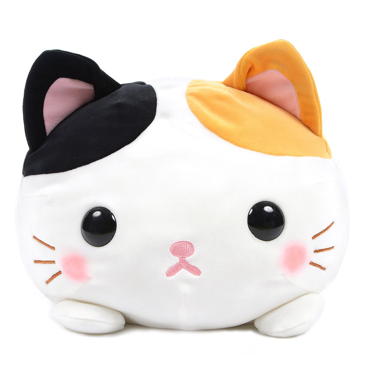 Белое сквиши. Игрушка котик неко мягкая. Mocchiri Neko no Kinako Plush Trio. Где купить hige Manjyu Cat Plush.