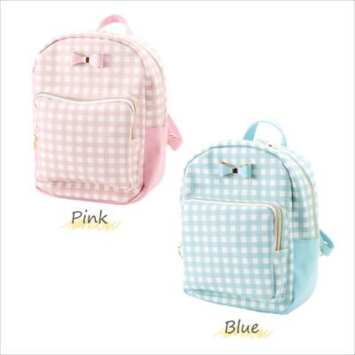 pink gingham backpack