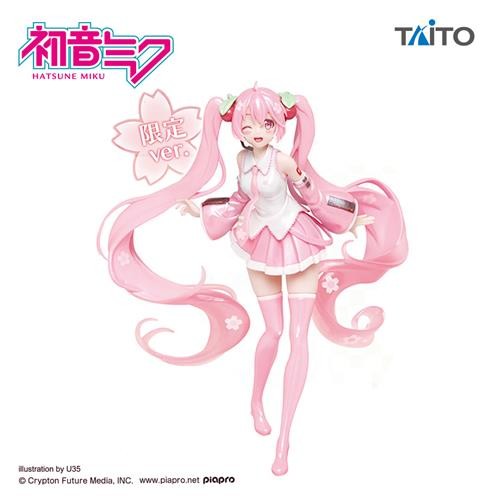 Hatsune Miku Figure Wink Ver Pearl Color Cherry Blossoms Sakura Miku Vocaloid Taito