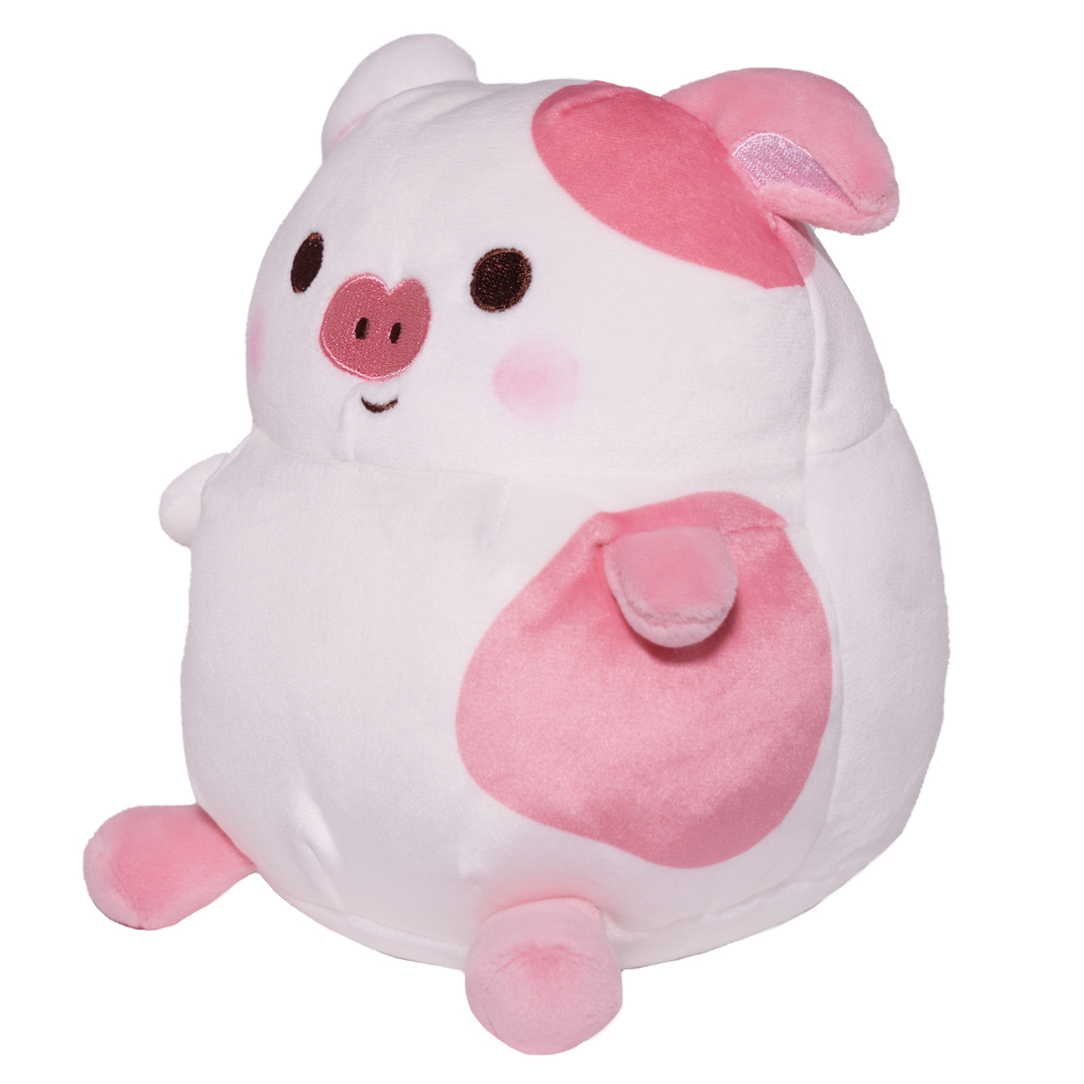 Soft & Squishy Pig Plush Doll, White, 6 Inches, Kawaii Plushie