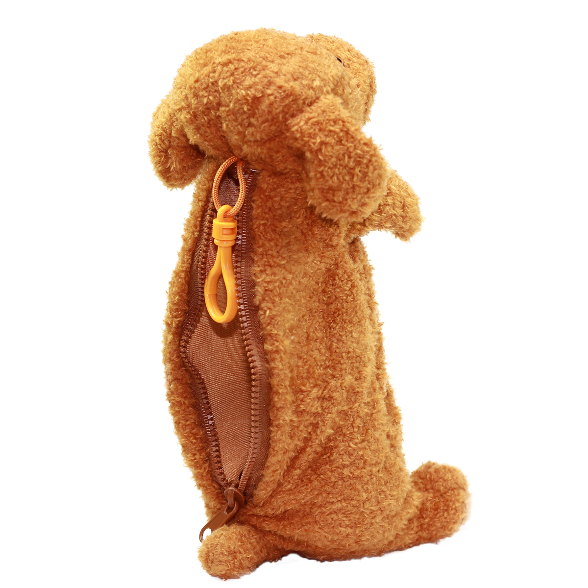 stuffed animal with zipper pouch