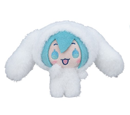 Hatsune Miku Mini Plushie, CinnaMiku, Cinnamoroll Cosplay Ver., 4 Inches, Sega, Sanrio