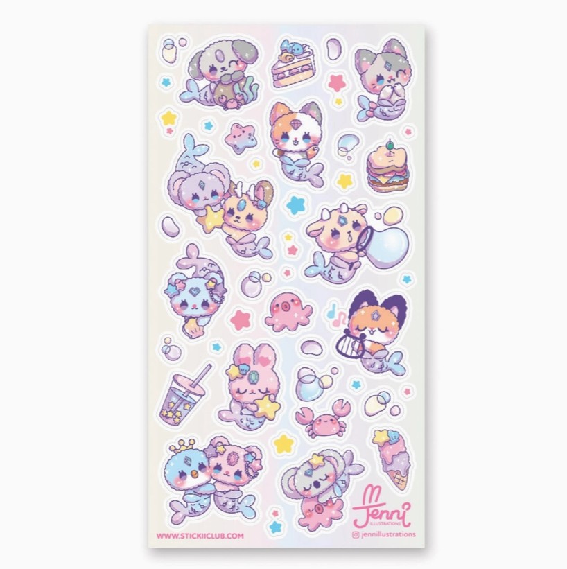 Mer-Cuties Sticker Sheet