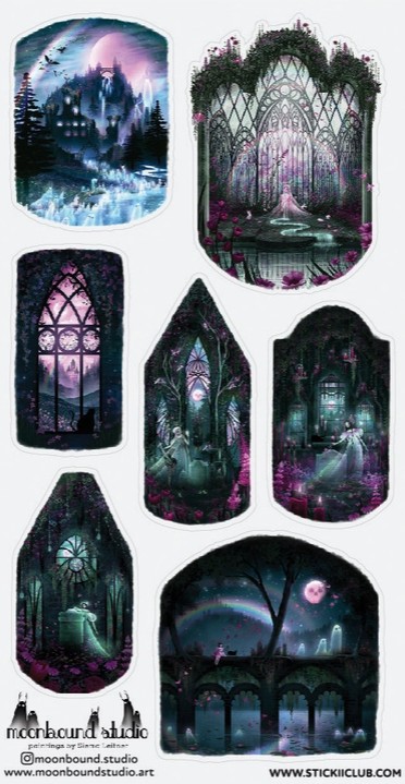 Moonlit Haunted Mansion Sticker Sheet