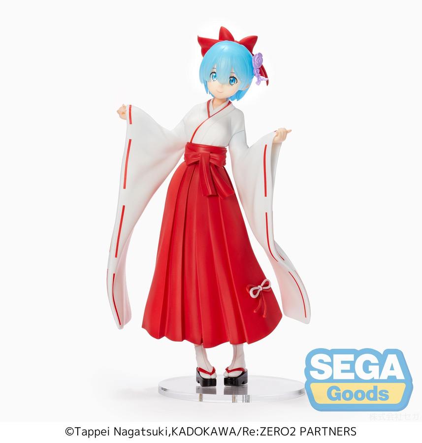 Rem Figure, Shrine Maiden Style, Re: Zero - Starting Life in Another World, Sega