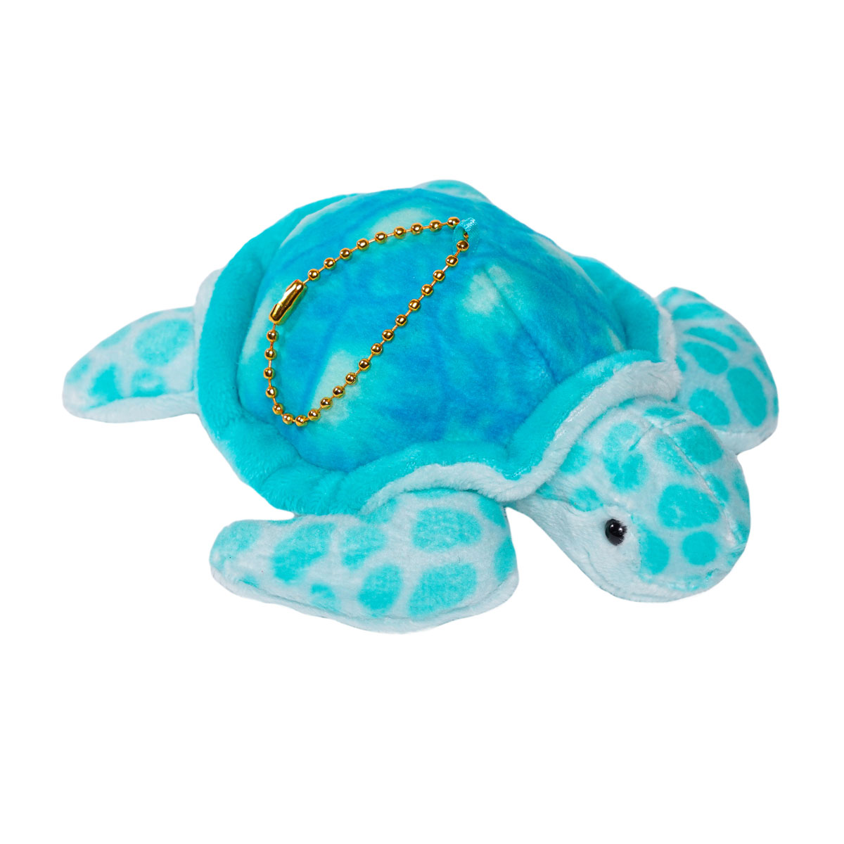Sea Turtle Plushie Kawaii Stuffed Animal Blue Keychain Size 5