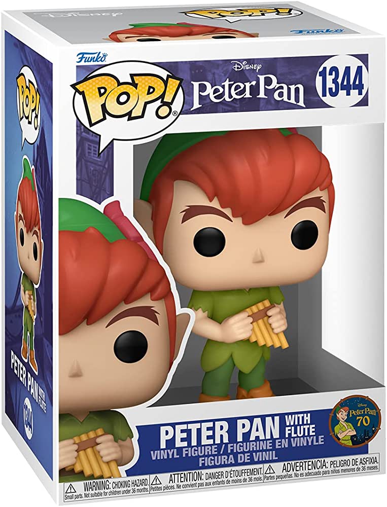 Peter Pan, Peter Pan with flute, Disney, Funko Pop Animation, 3.75 Inches Funko Pop 1344