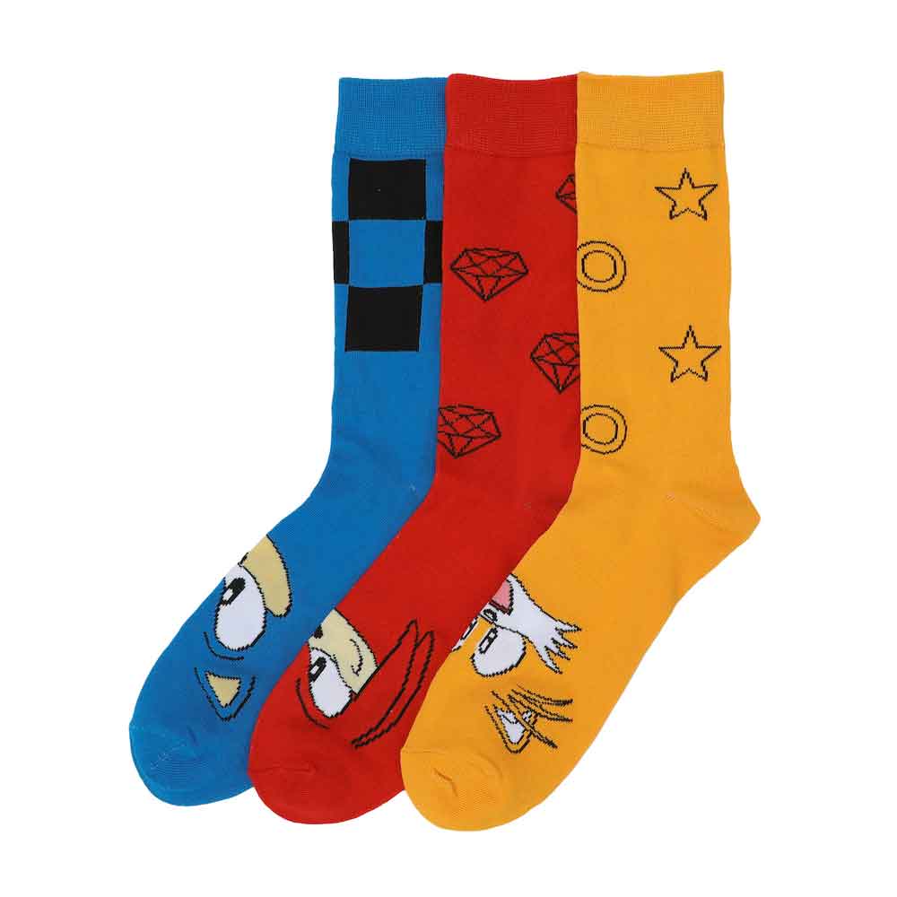 Sonic the Hedgehog Classic 3 Pair Crew Socks