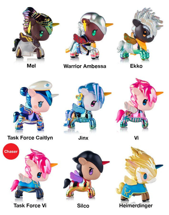 Tokidoki x Arcane Unicorno Black Light Chrome Random Blind Box