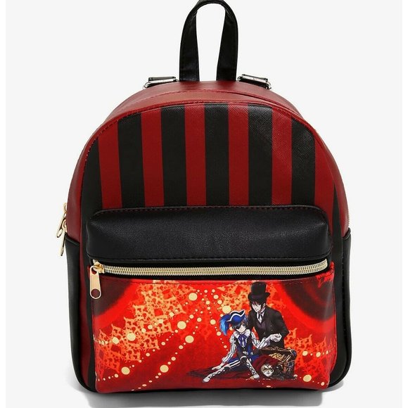 Black Butler Sebastian & Ciel Striped Mini Backpack