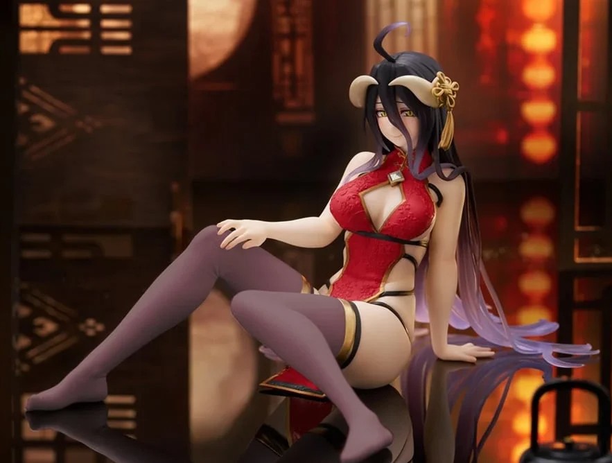 Albedo Figure, Desktop Cute, Chinese Dress Renewal, Red Ver., Overlord, Taito