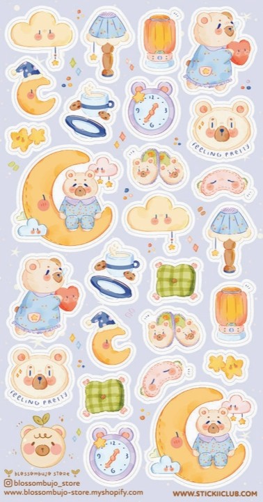 Bear-y Sweet Dreams Sticker Sheet