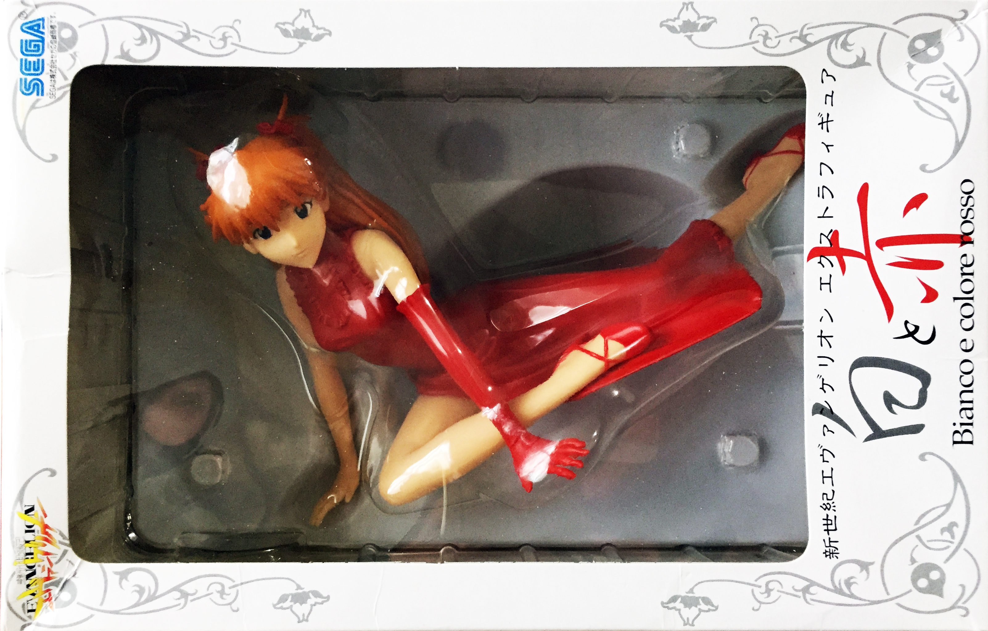 Asuka Langley Shikinami, Bianco e colore rosso, Evangelion Neon Genesis, Sega