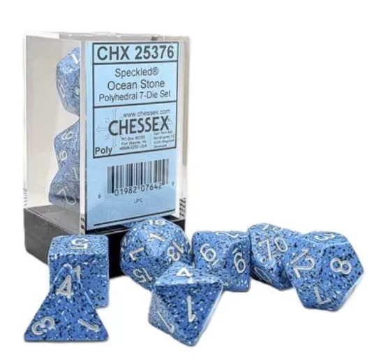 Chessex - Ocean Stone - 7 Die Set- CHX 25376 - Dice