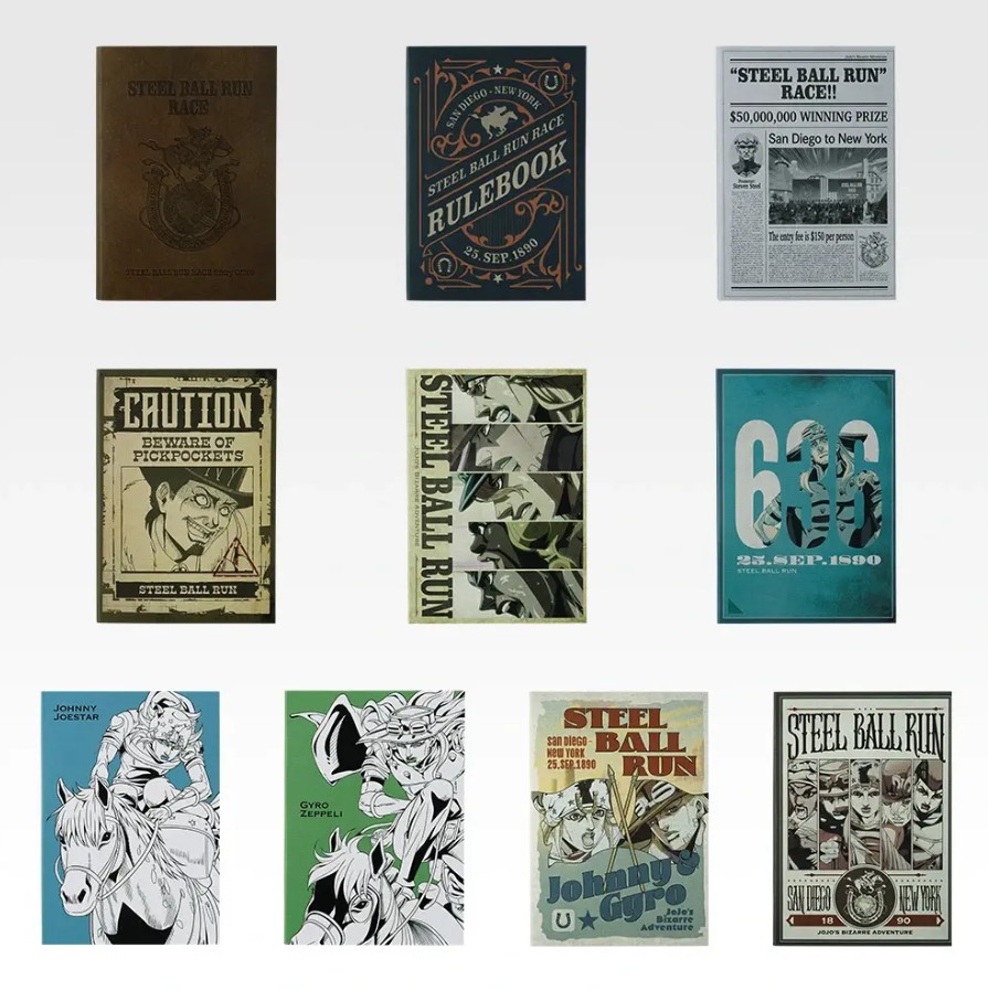 Jojos Bizarre Adventure Steel Ball Mini Notebook Ichiban Kuji I Prize Banpresto