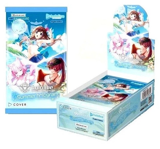 Cover Hololive Summer Hologram Trading Card - English -  1 Booster Box