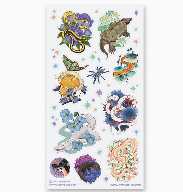 Remarkable Reptiles Sticker Sheet