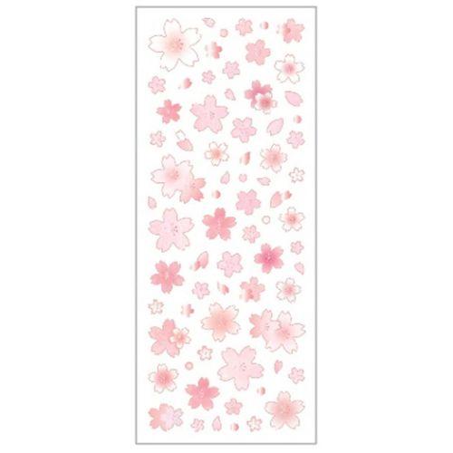 Clear Seal Stickers Sakura Flowers