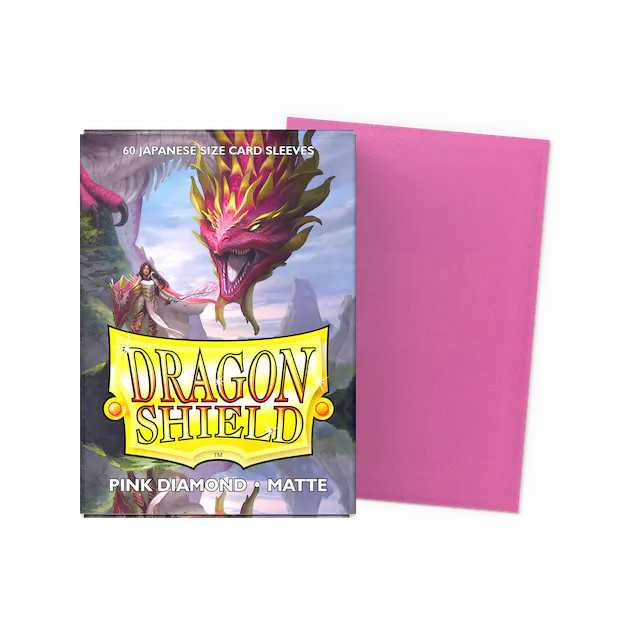 Dragon Shield - Pink Diamond - Matte Japanese Size Card Sleeves (60ct)