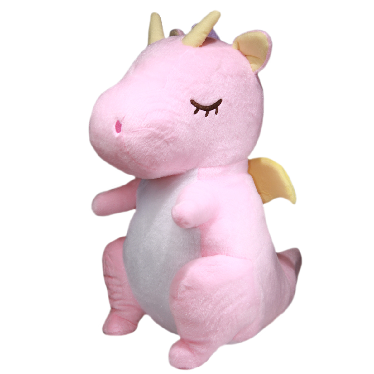 Fantasy Dragon Plushie Soft Stuffed Animal Toy Pink BIG Size 18 Inches