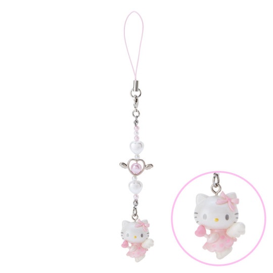 Hello Kitty Charm, Phone Strap, Dreaming Angel, Sanrio Japan Original