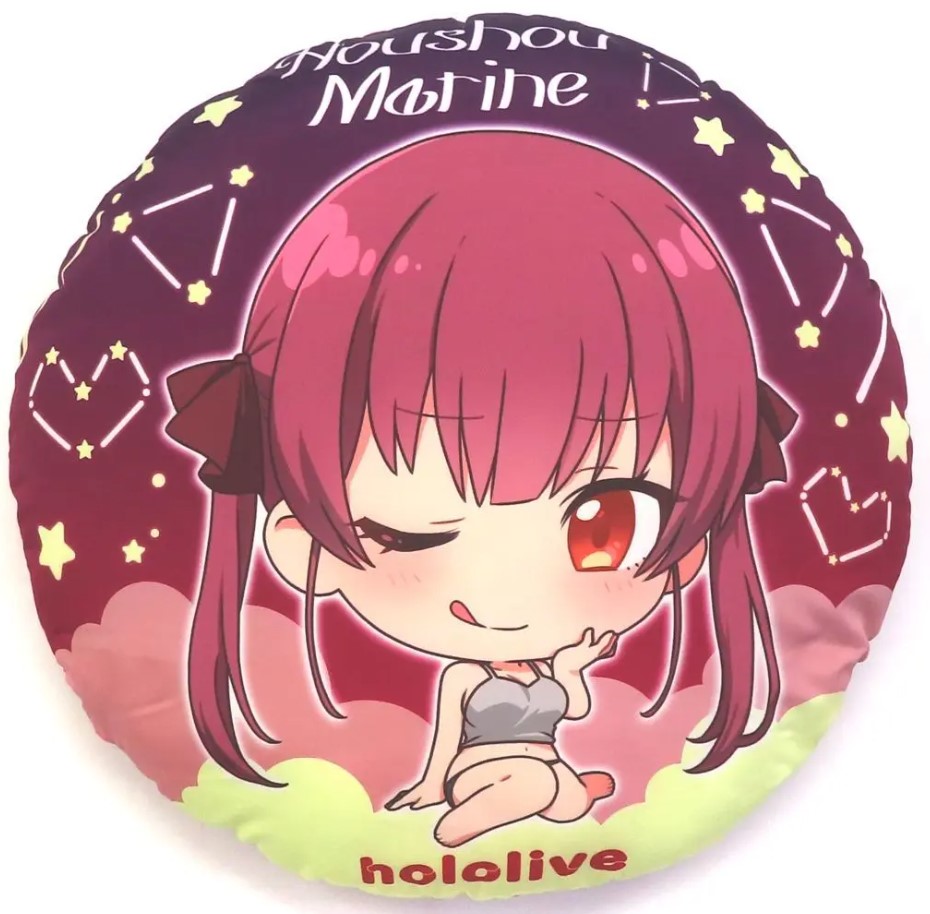 Hololive Houshou Marine Round Pillow 18 Inches Banpresto