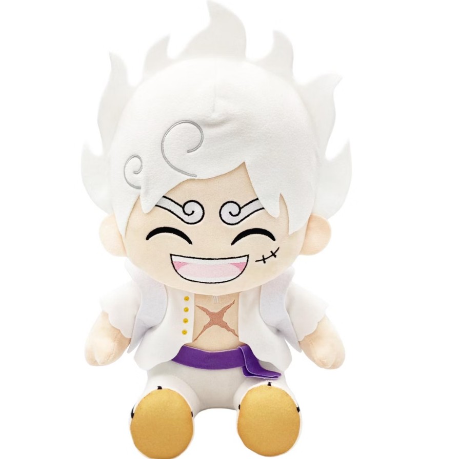 Luffy Sitting Plush Doll, Gear 5, One Piece, 10 Inches