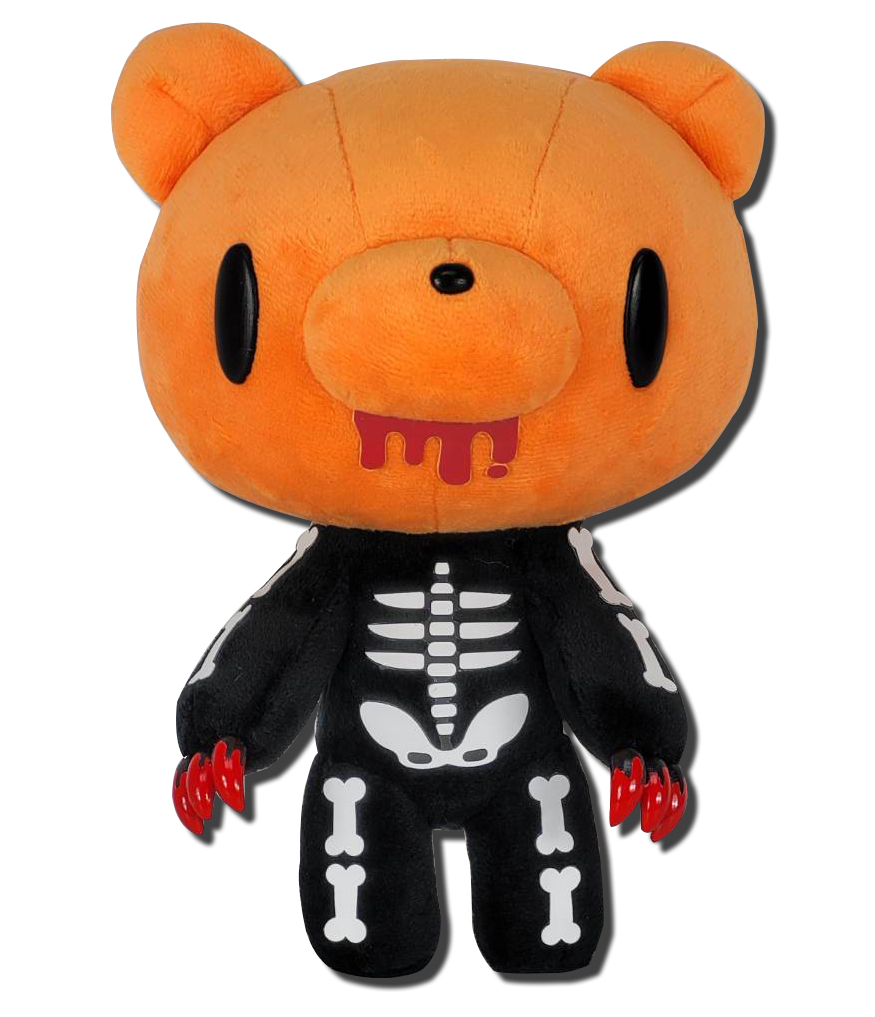 Gloomy Bear Plush Doll Halloween Bones 8 Orange Black