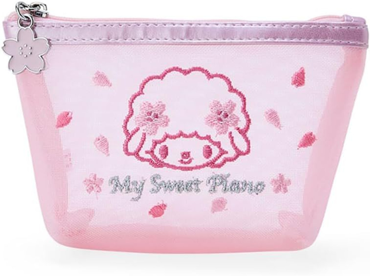 My Sweet Piano Pouch, Mesh, Cosmetic Bag, Pink, Sakura, Sanrio