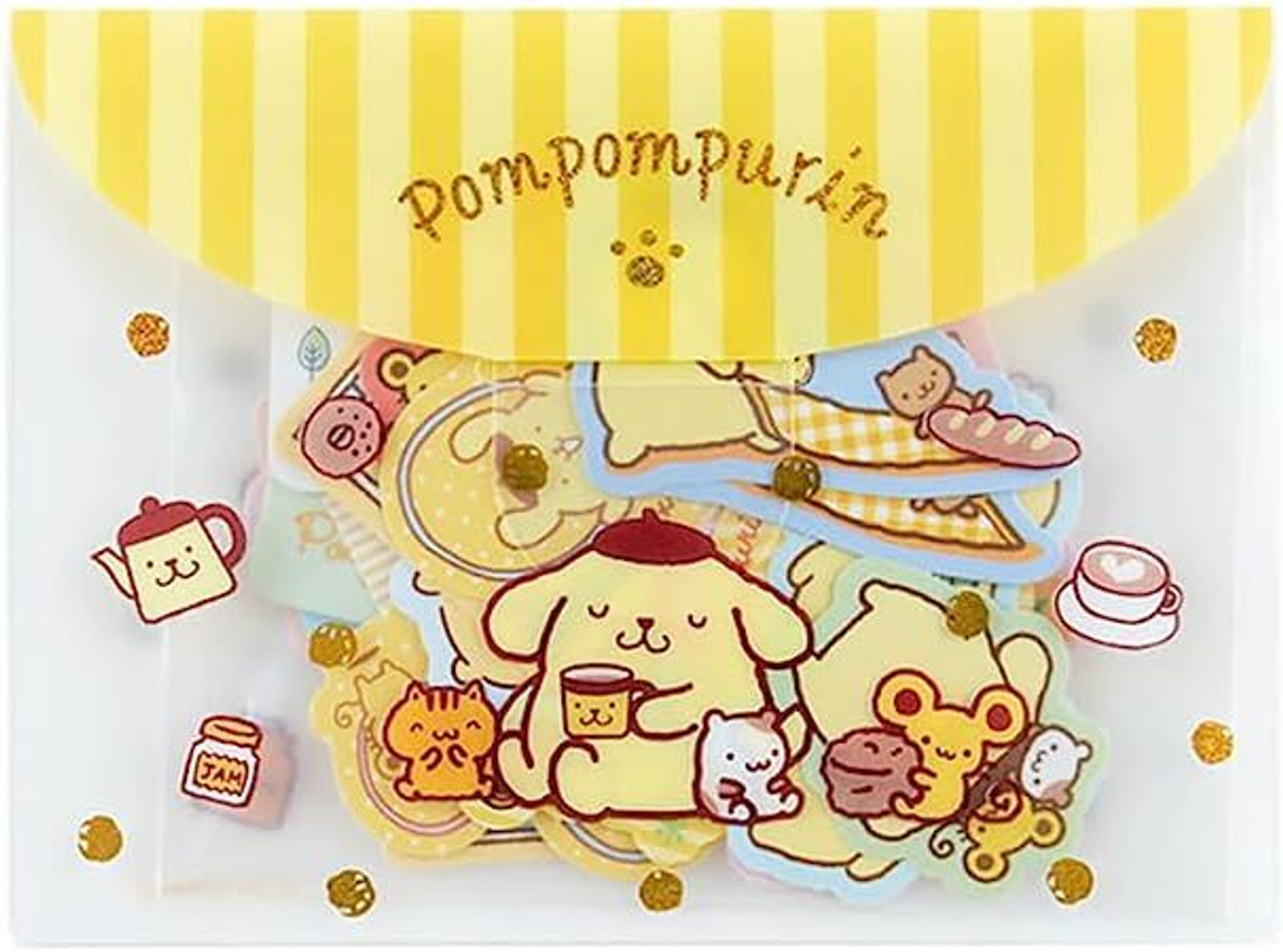 Pom Pom Purin Sticker set with Case Sanrio