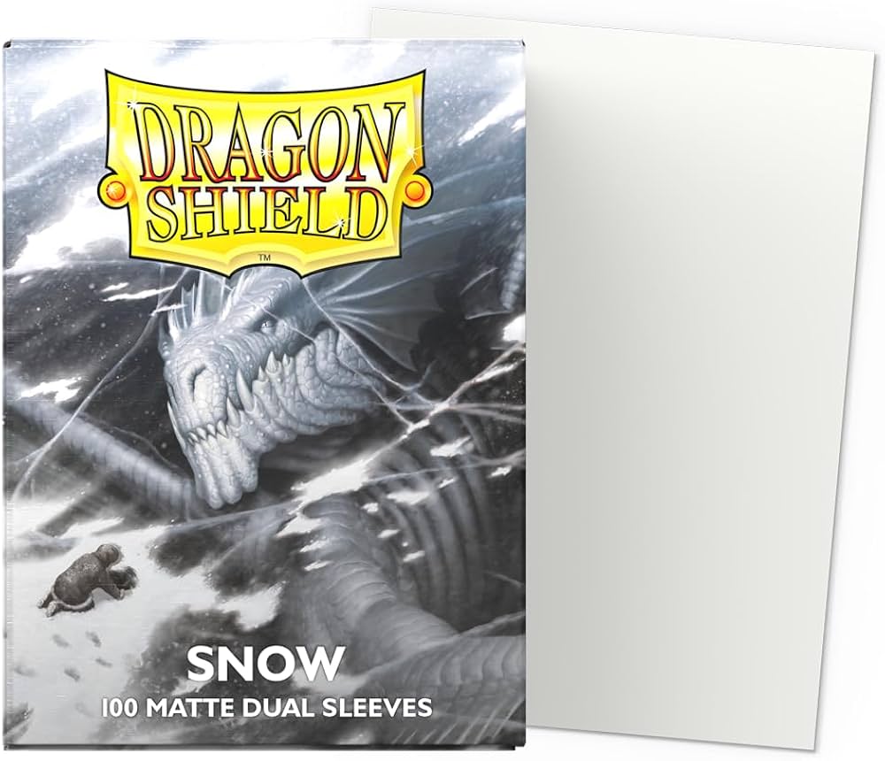 Dragon Shield - Snow - Matte Dual Size Card Sleeves (100ct)