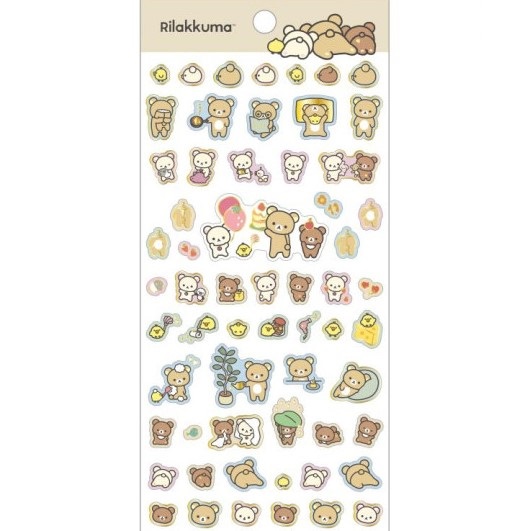 Rilakkuma Sticker Set - Favorite Things - San-X Official Japan 2024