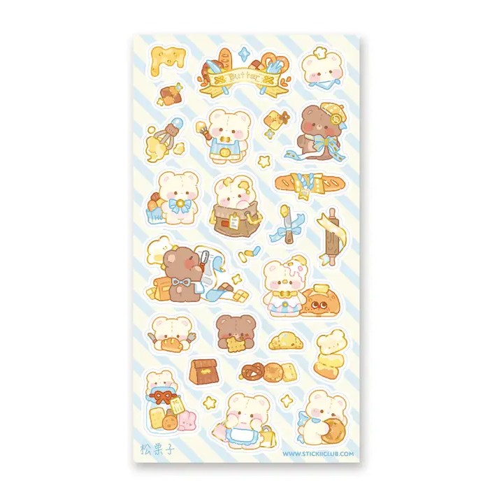 Beary Sweet Bakery Sticker Sheet