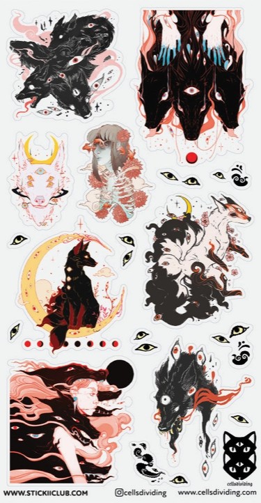 Mystic Wolves Sticker Sheet