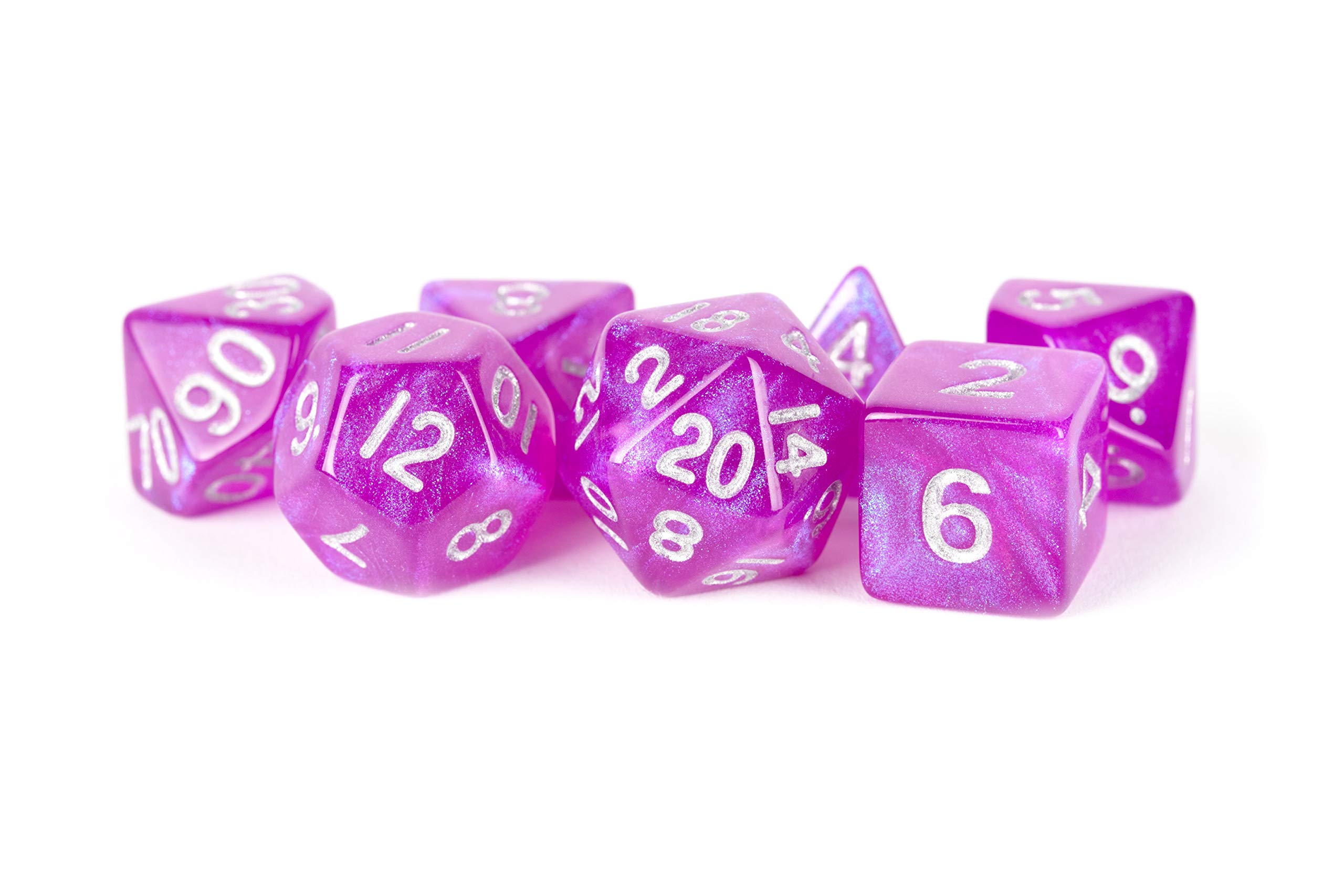 16mm Acrylic Poly Dice Set - Stardust: Purple - Fanroll - 179