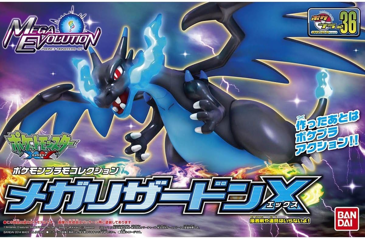 Bandai Hobby - Mega Charizard X Model Kit - Pokemon