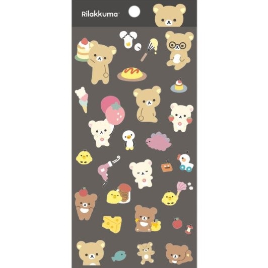 Rilakkuma Sticker Set - Favorite Things - San-X Official Japan 2024