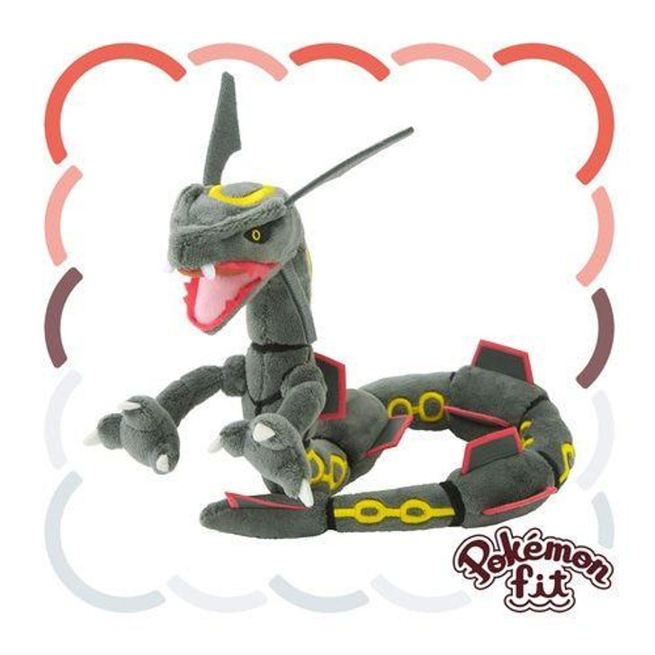 Black Rayquaza Plush Doll, Pokemon, 10 Inches, Small Size, Pokemon Fit