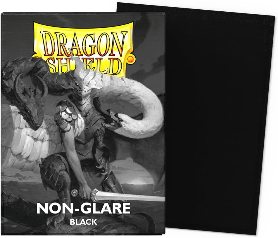 Dragon Shield - Non-Glare - Black - Standard Size Card Sleeves (100ct)