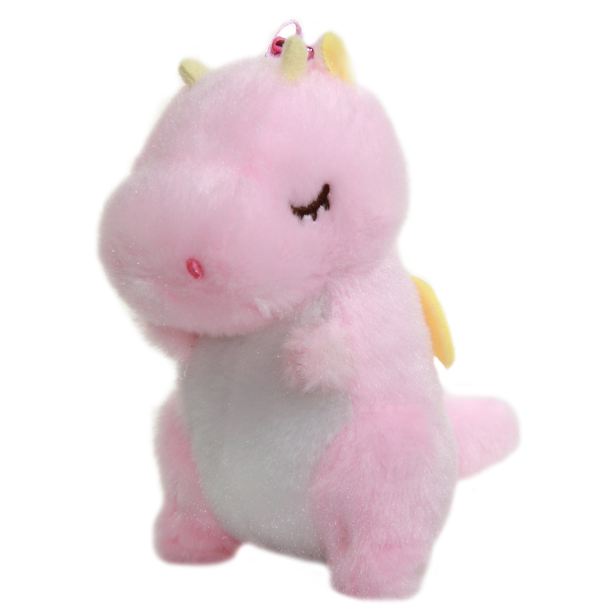 Fantasy Dragon Plushie Soft Stuffed Animal Toy Keychain Pink Small Size 4 Inches