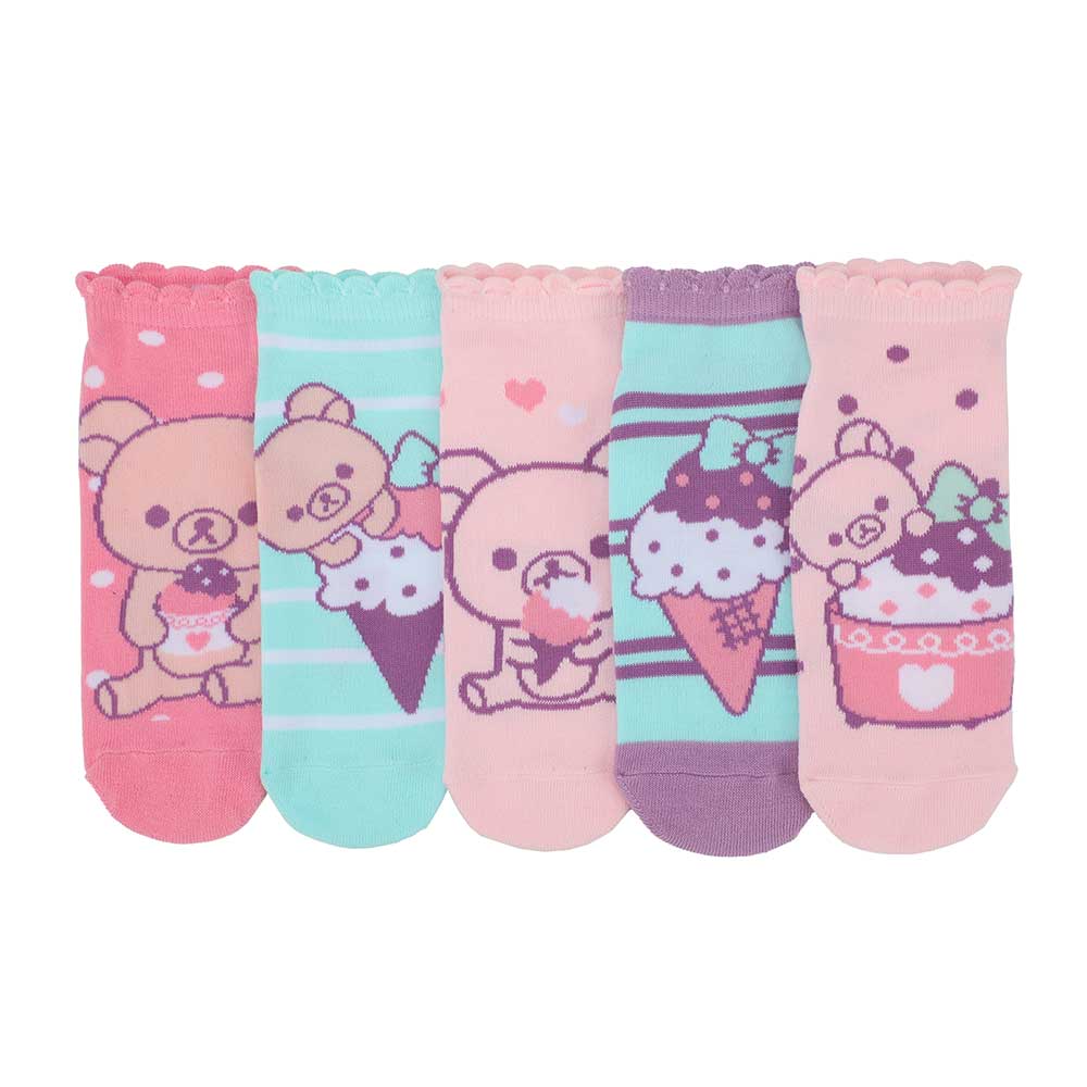 Rilakkuma Ice Cream 5 Pair Ankle Socks