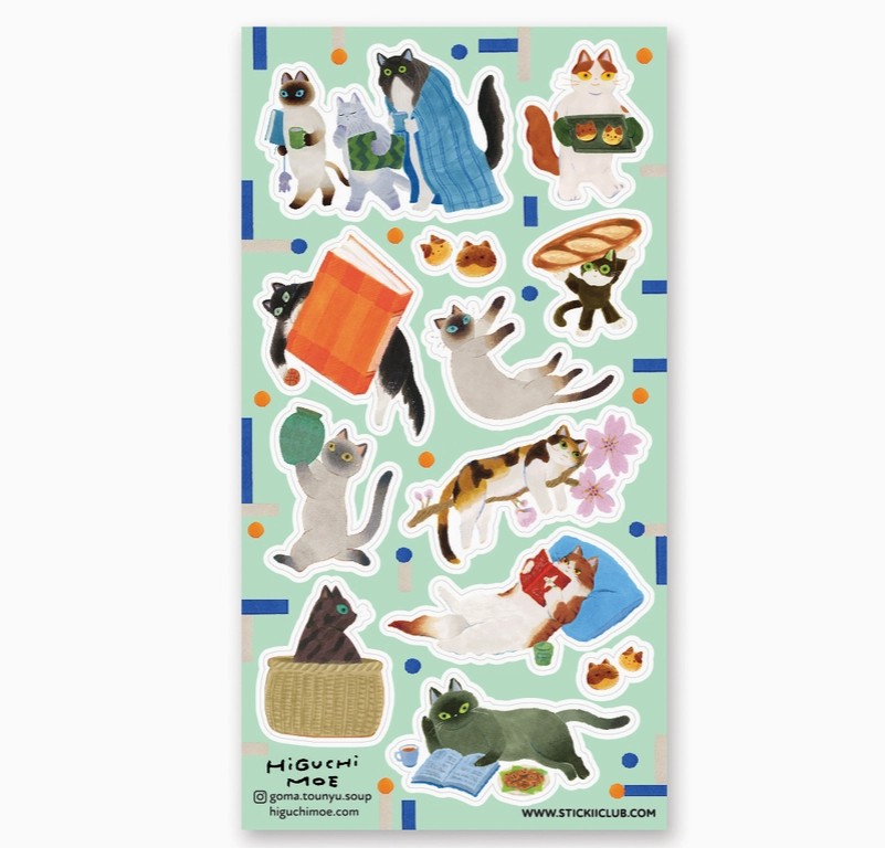 Charming Cats Sticker Sheet