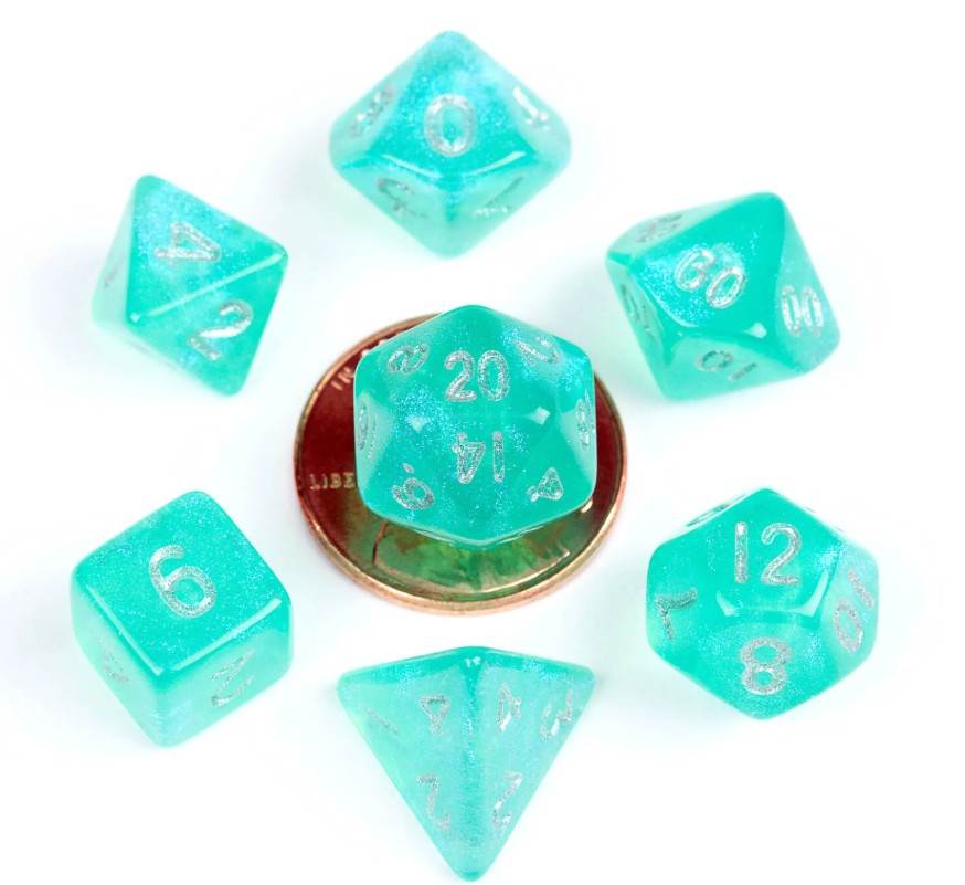 Mini Polyhedral Dice Set - Stardust: Turquoise - 4180