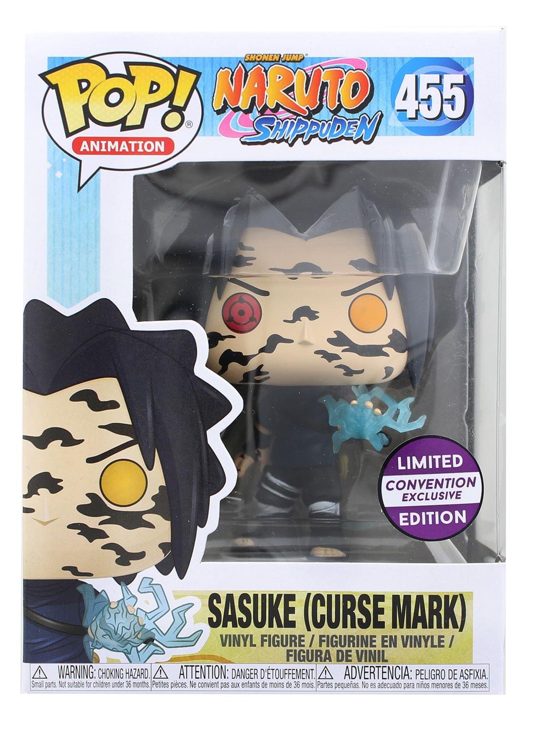 Sasuke Curse Mark Figure, Convention Exclusive,  Naruto Funko Pop Animation 3.75 Inches Funko Pop 455