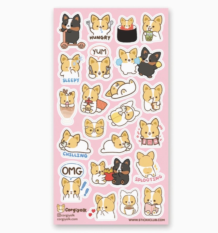 Corgi Cuties Sticker Sheet