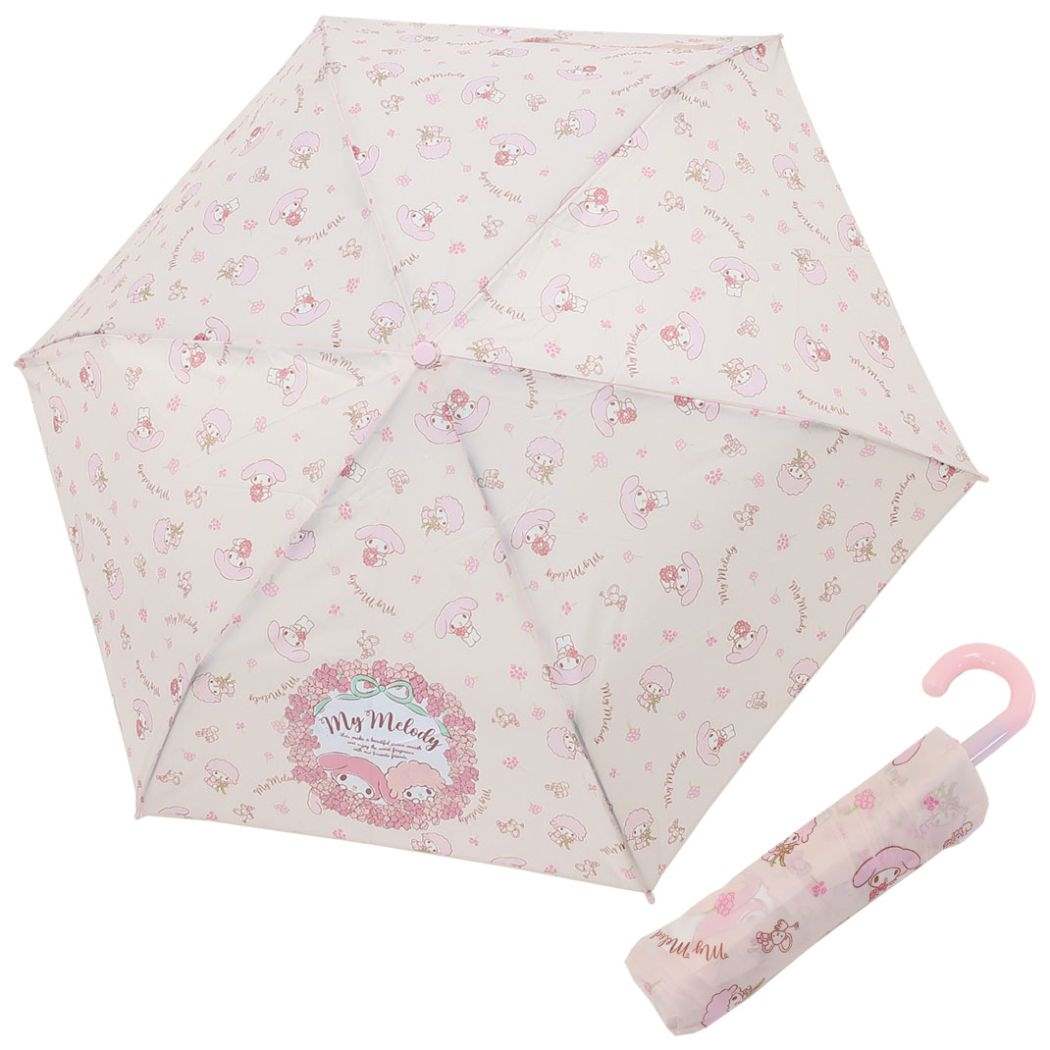Sanrio My Melody & My Sweet Piano Folding Umbrella 53cm Pink