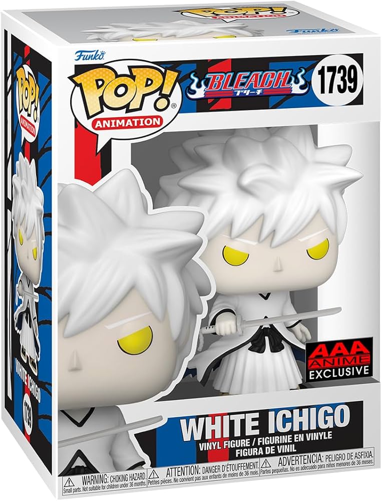 White Ichigo Figure, Bleach, Funko Pop 1739 , AAA Exclusive