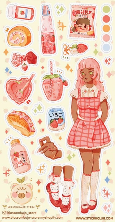 Ichigo Style Sticker Sheet